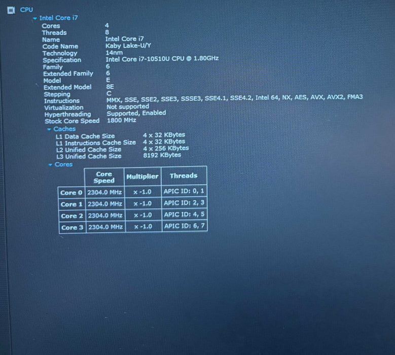Lenovo ThinkPad P15s i7-10510U@1.8Gh QUADRO P520 2GB GPU 16GB RAM 256GB SSD  Lap200