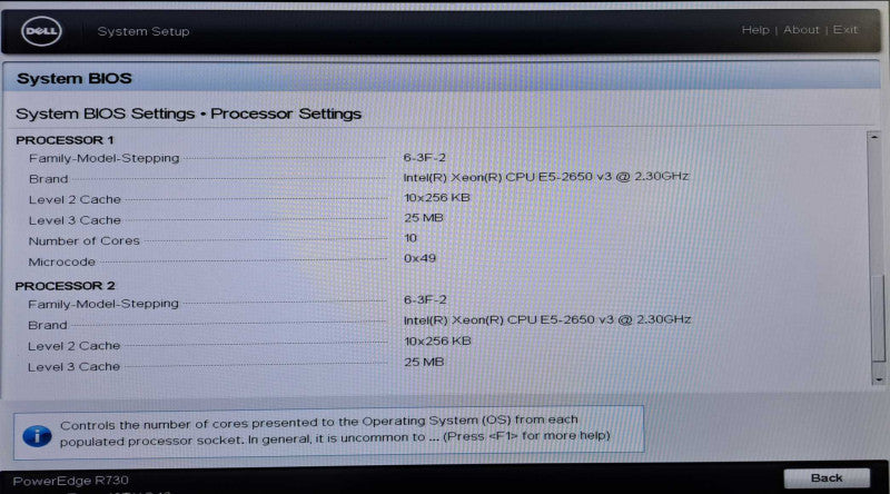 Dell R730 2U 16x 2.5" | 2x Xeon E5-2650 v3 @2.30GHz, 64GB DDR4, H730 Mini