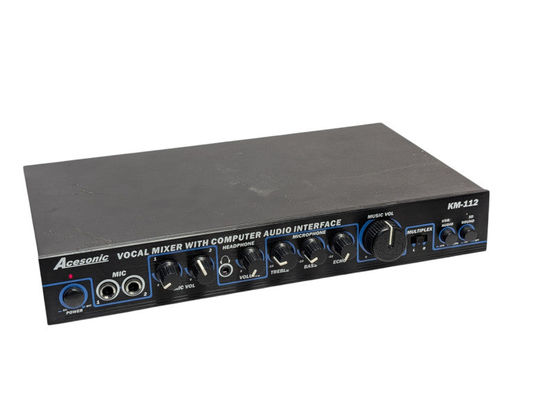 Acesonic KM-112 Vocal Mixer With Computer Audio Interface PLEASE READ  -