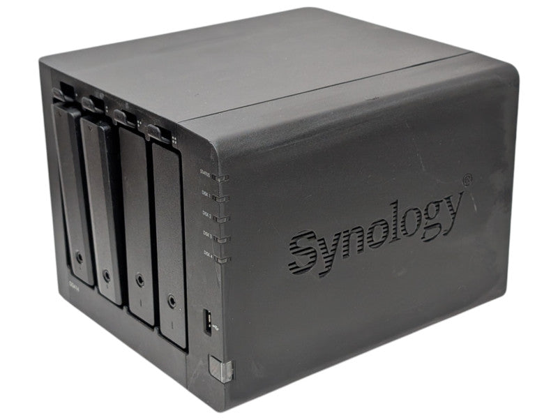 Synology DiskStation DS414 4 Bay NAS with 2x 4TB HDDs installed  -