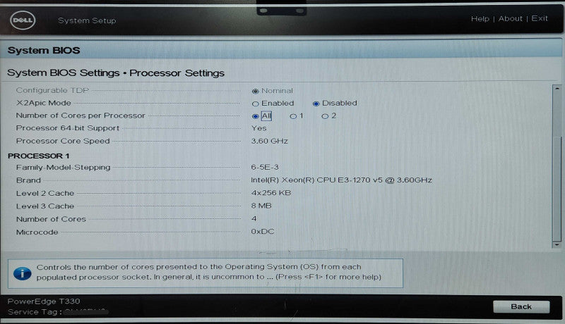 Dell PowerEdge T330 8x3.5", Xeon E3-1270 v5, 16GB RAM, No HDD & RAID & PSU