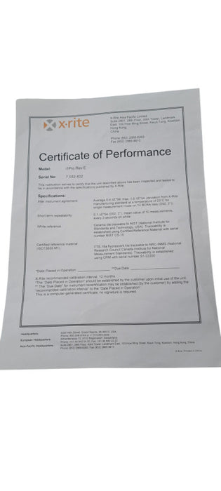 EFI ES-2000 Spectrophotometer X-Rite i1Pro Rev E | READ