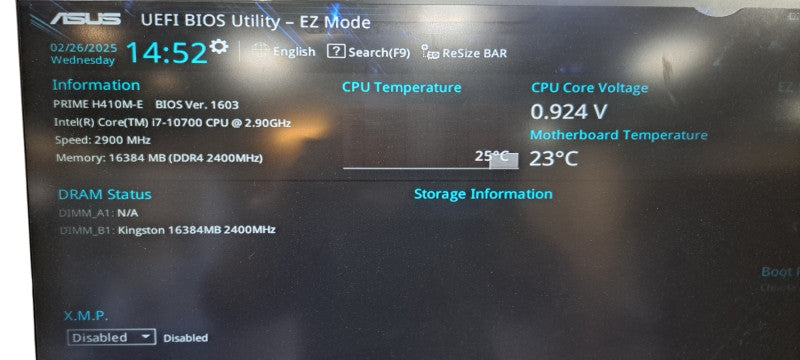 Custom PC i7-10700 CPU| 16GB RAM | NO HD | Prime H410M-E | GeForce GT710