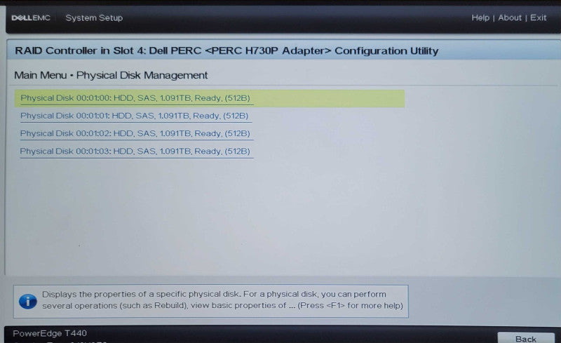 Dell EMC PE T440 1x Xeon Silver 4110 2.10Ghz 64GB H730P, 4x 1.2TB, 2x PSU _