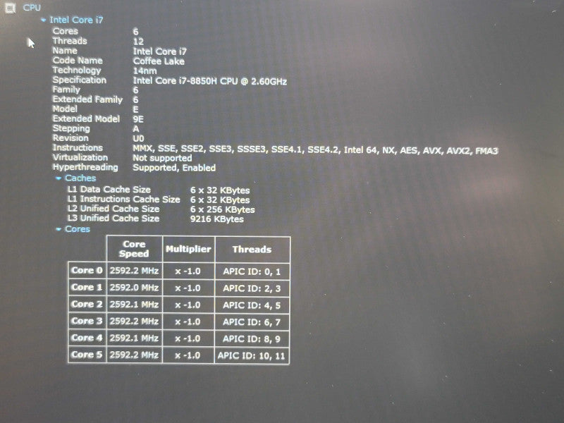 Dell Precision 7530 i7 8850H 32GB DDR4 Quadro P3200 256GB SSD  β Lap200