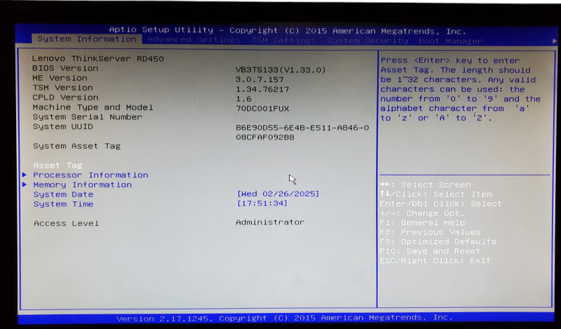 Lenovo ThinkServer 2x Xeon E5-2630 v3 96GB RAM LSI MegaRAID - No HDD