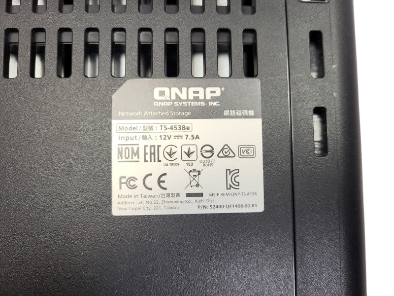 QNAP Turbo NAS,  4TB Storage, 4 x 1 TB Hard Drives, TS-453Be 4GB RAM No AC $