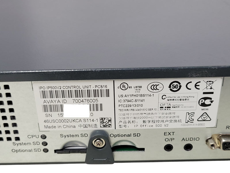 Avaya IP Office 500V2 700476005 control unit PCS16 with Modules, READ _
