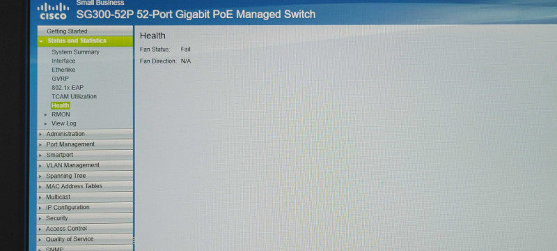 Cisco SG300-52P 52-Port Gigabit PoE Managed Switch, READ _