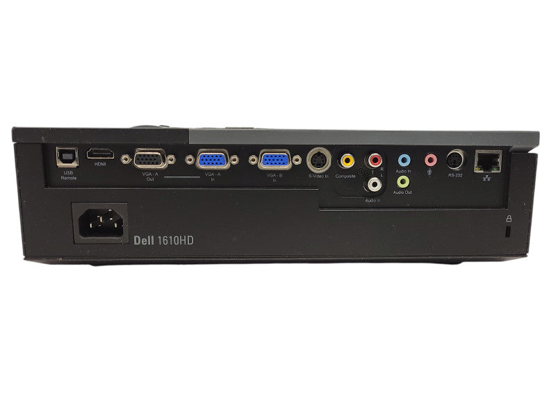 Dell 1610HD Wide DLP 3500 Lumen HDMI Projector W/ Remote and Cables 79hr $