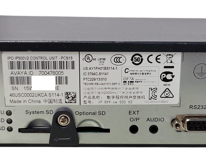 Avaya IP Office 500V2 700476005 control unit PCS16 with Modules, SEE Detail _