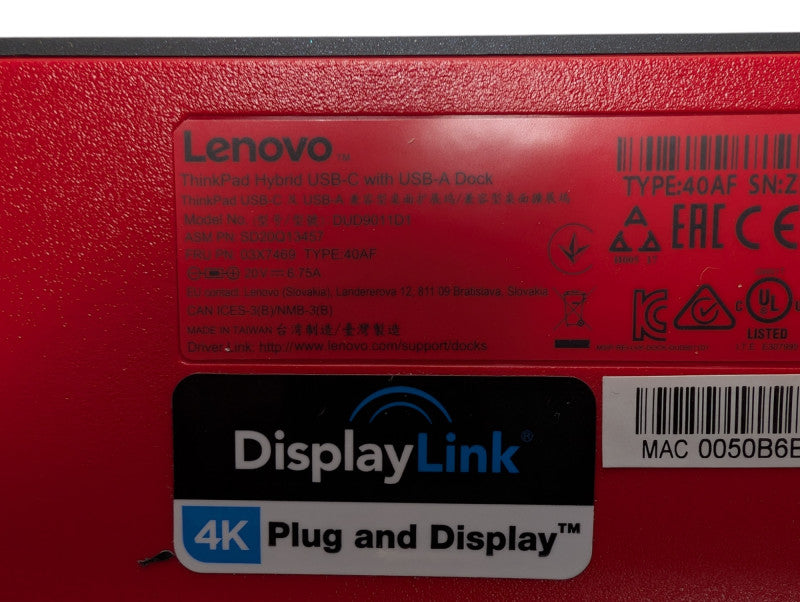 Lenovo ThinkPad Hybrid USB-C with USB-A 40AF Q-