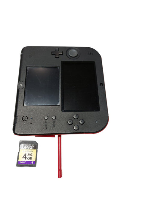 Nintendo 2DS Red & Black Model: FTR-001 with Stylus & 4GB SD Card - No Game =