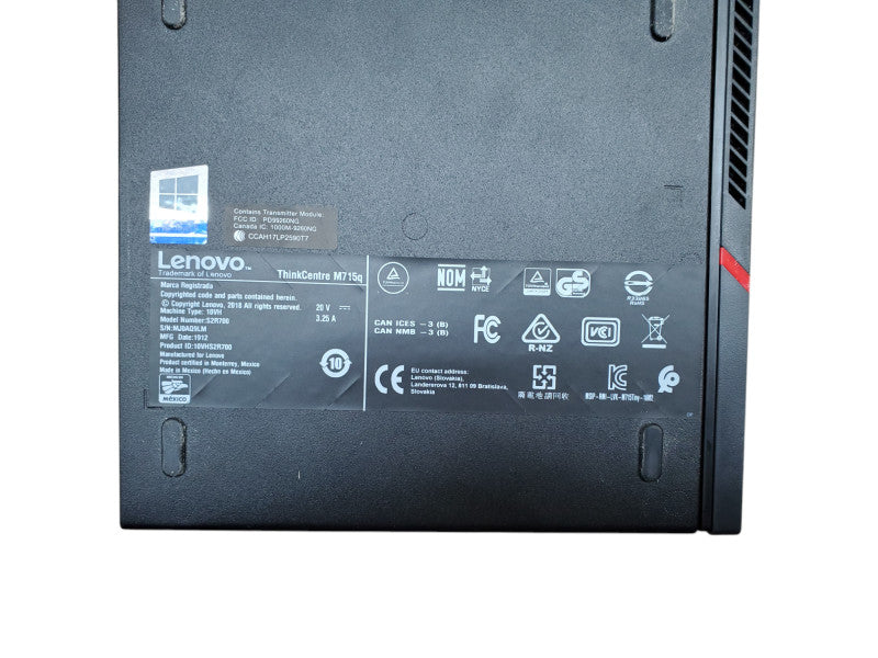 Lenovo ThinkCentre M715q Ryzen 5 PRO 2400GE 16GB RAM - No HDD