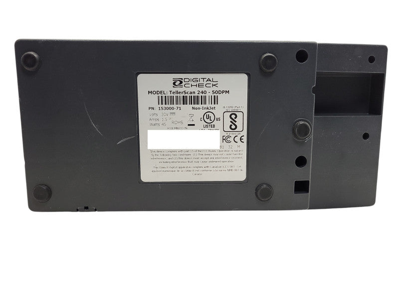 Digital Check TellerScan TS240 - 50 DPM Check Scanner No AC READ Q$