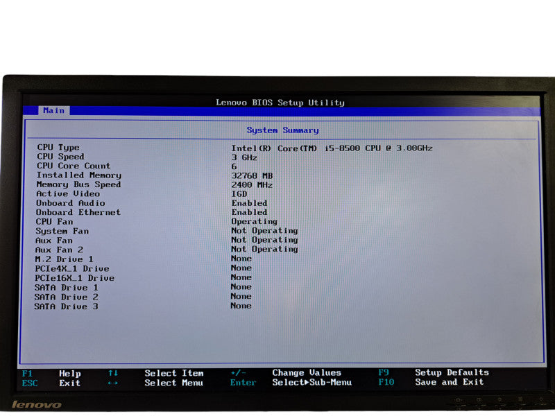 Lenovo ThinkCentre M720s | Core i5-8500 @ 3.00GHz, 32GB DDR4, No HDD/OS