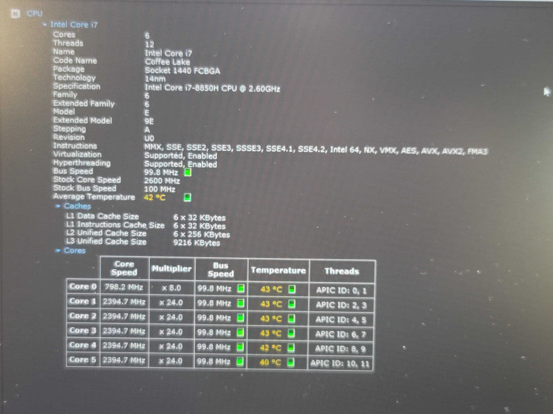 Dell Precision 7530 i7 8850H 32GB DDR4 Quadro T1000 256GB SSD  β Lap200