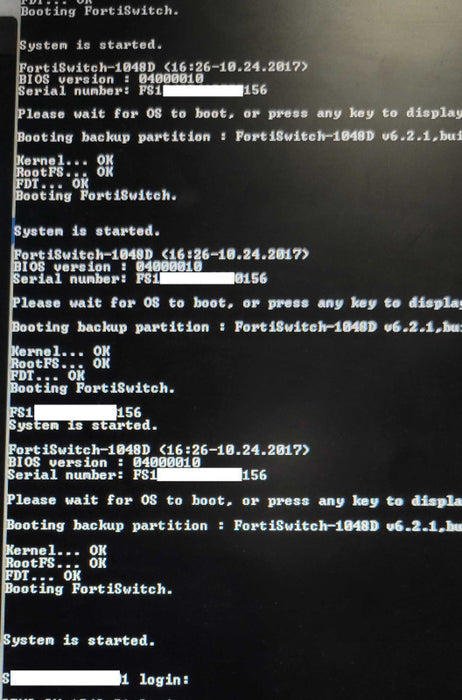 Fortinet FortiSwitch FS-1048D 48x10GE SFP+ 4x40GE, 2x PSU, READ  _