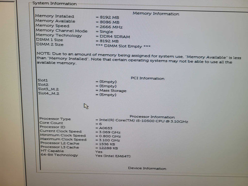 Dell OptiPlex 3080 - Core i5-10500 8GB DDR4 256GB NVMe %
