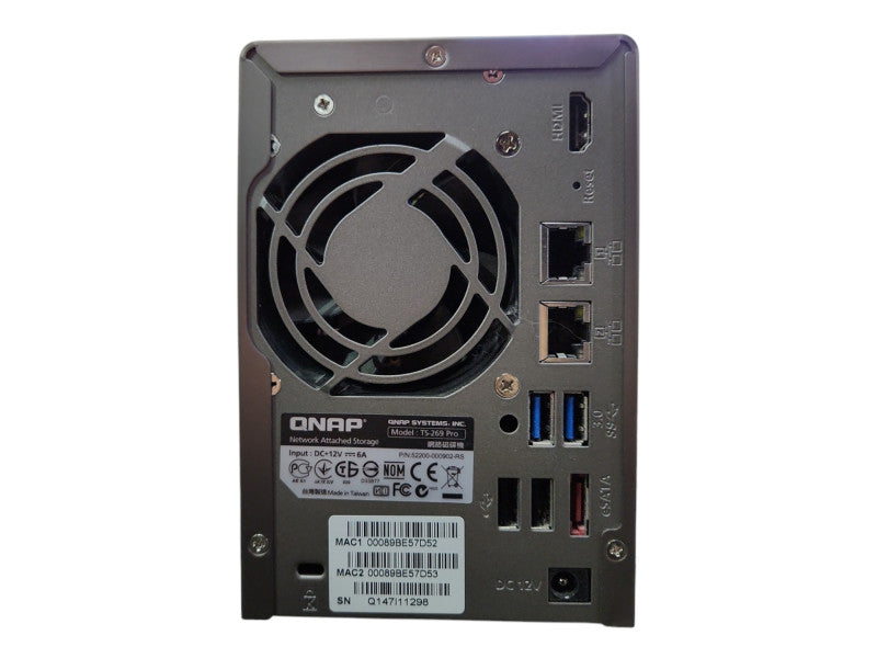 QNAP TS-269 Pro 2-Bay NAS, 2x 3TB HDDs, No Remote & PSU
