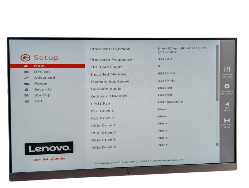 Lenovo P520 Intel Xeon W-2133 64GB RAM & 256GB NVMe Quadro K2200 4GB GPU  -