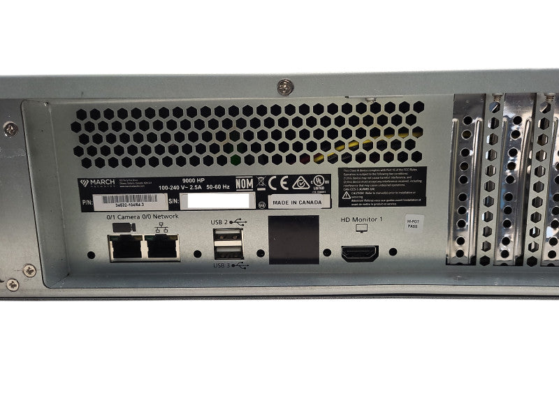 March Networks 9248 IP Recorder 48 channel HD IP recording platform No HDD READ $