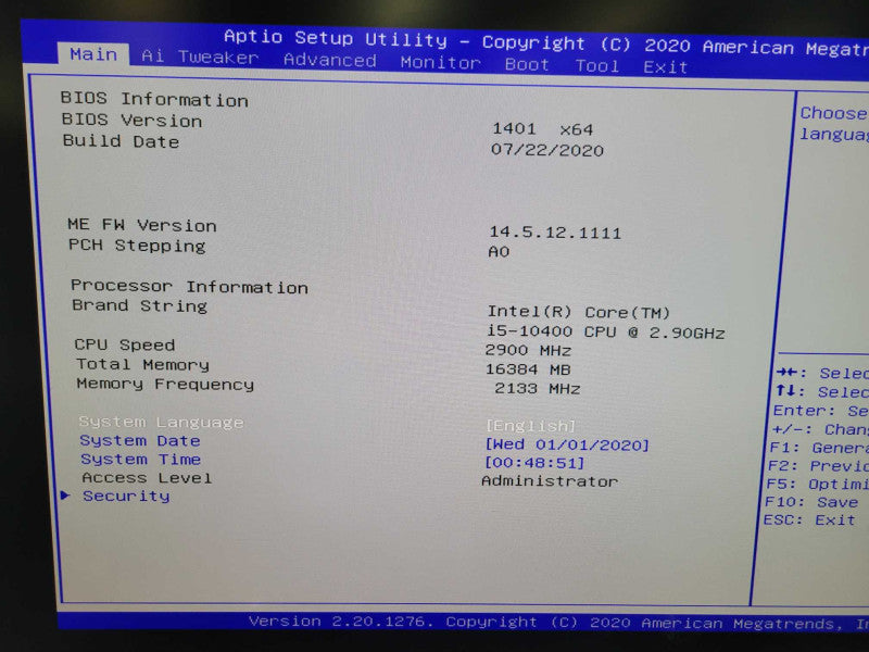 Intel Core i5-10400 ASUS PRO B460M-C 16GB DDR4 256GB NVME + I/O Plate %