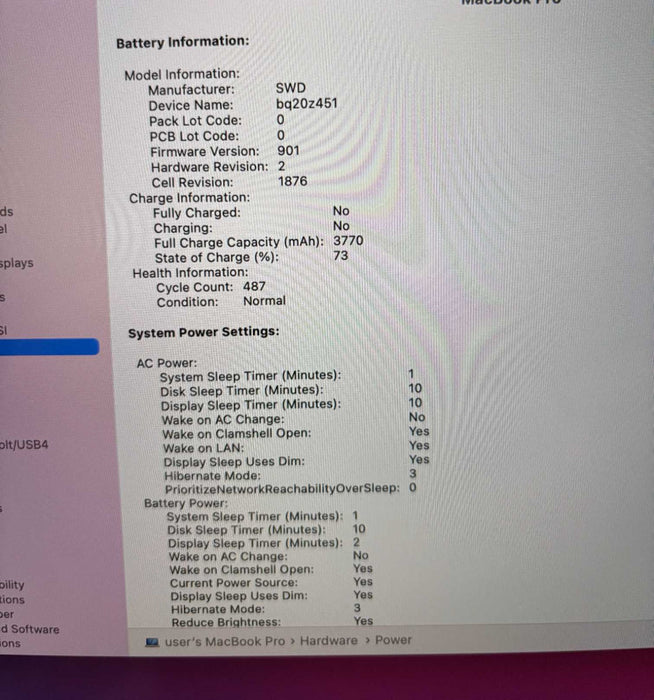 Apple MacBook Pro 13" Touch Bar 2018 i5-8259U 8GB RAM 256GB SSD READ!