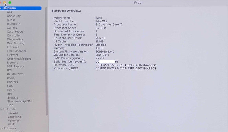 iMac 2019 Retina 4K 21.5" Core I7 3.2GHz 16GB 1TB Radeon Pro 555x 2GB SEE _
