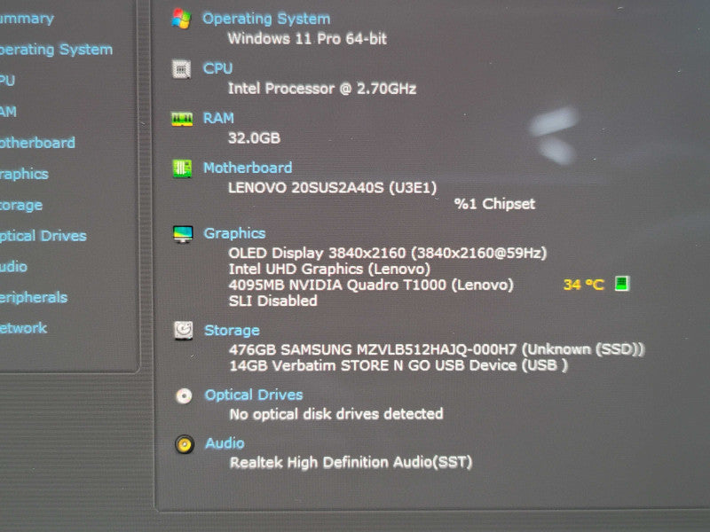 Lenovo ThinkPad P15 i7 10850H 32GB DDR4 Quadro T1000 512GB SSD  β Lap200