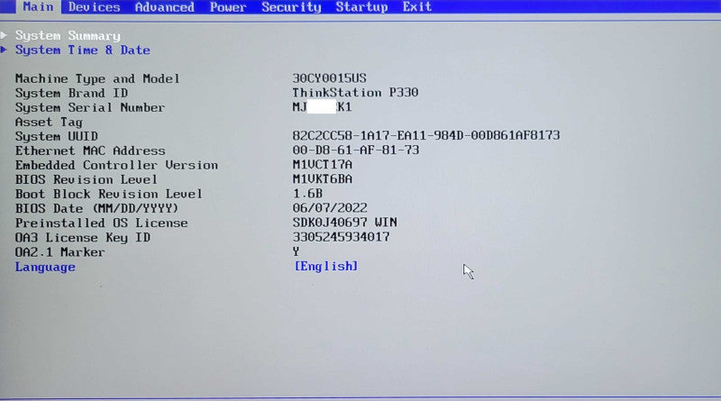 Lenovo ThinkStation P330, Core I7-9700 3.00GHz, 16GB RAM, 2TB HDD _
