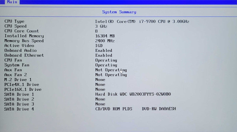 Lenovo ThinkStation P330, Core I7-9700 3.00GHz, 16GB RAM, 2TB HDD _