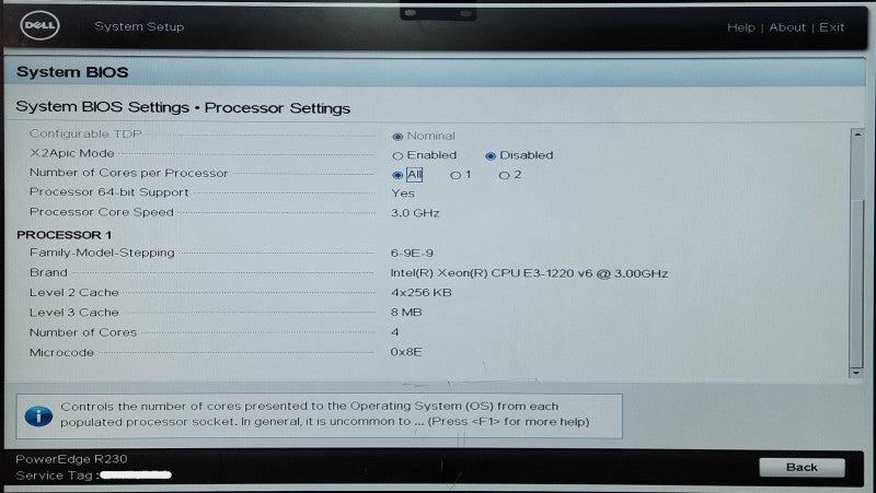 Dell PE R230 8x2.5", 1x Xeon E3-1220 v6 3.00GHz, 16GB DDR4, PERC H730