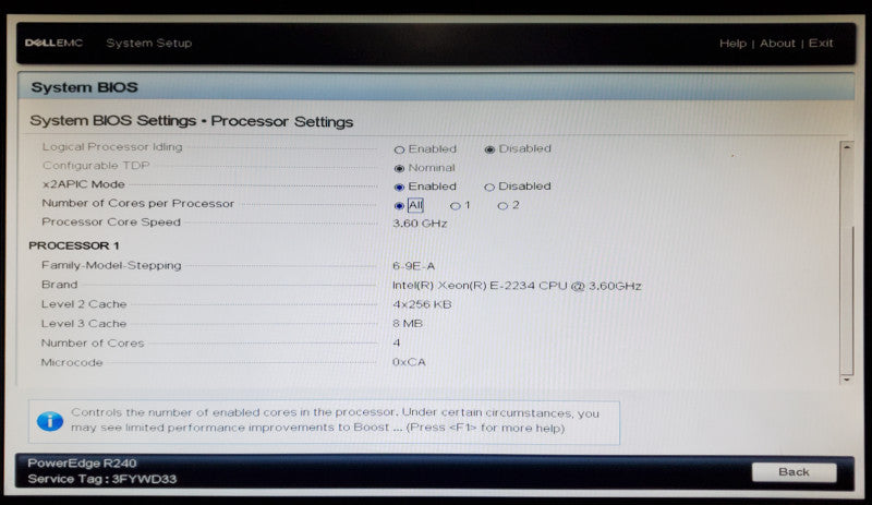 Dell PowerEdge R240 Xeon E-2234 16GB RAM PERC H330 - No HDD