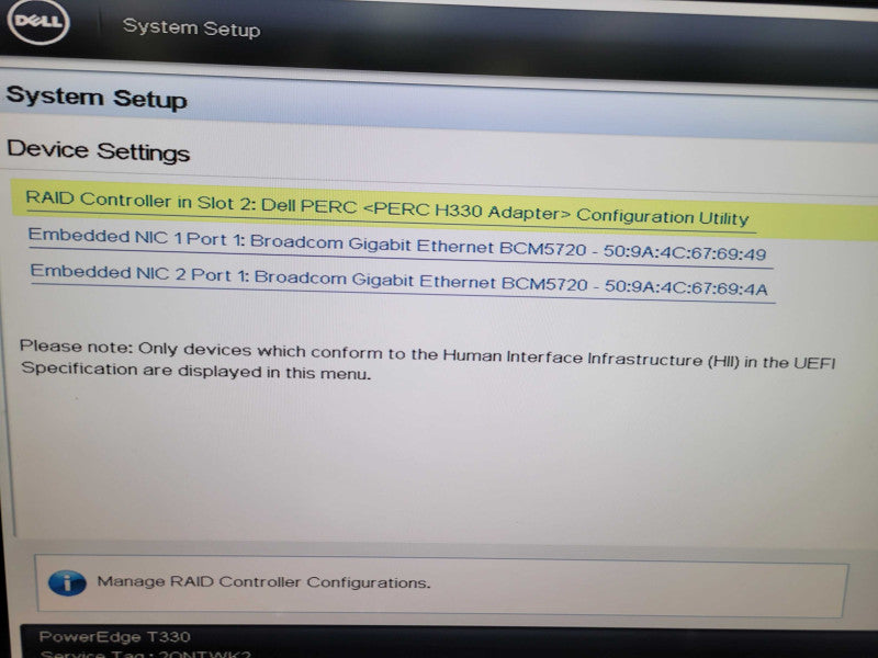 Dell PowerEdge T330 - Xeon E3-1270 v6 32GB DDR4 NO HDD PERC H330 2x495W PSU %