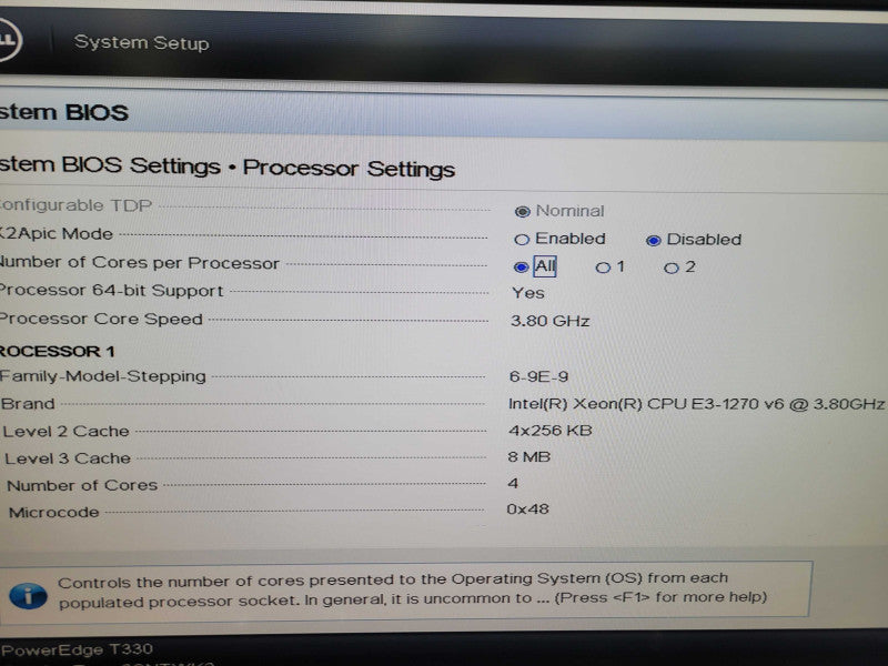 Dell PowerEdge T330 - Xeon E3-1270 v6 32GB DDR4 NO HDD PERC H330 2x495W PSU %