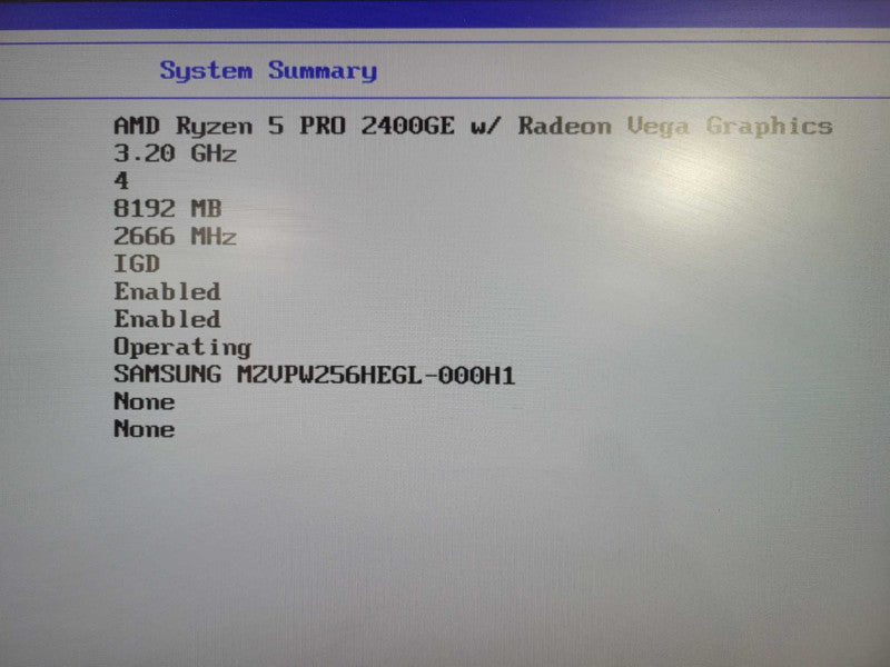 Lenovo ThinkCentre M715q Ryzen 5 PRO 2400GE 8GB RAM 256GB NVMe !