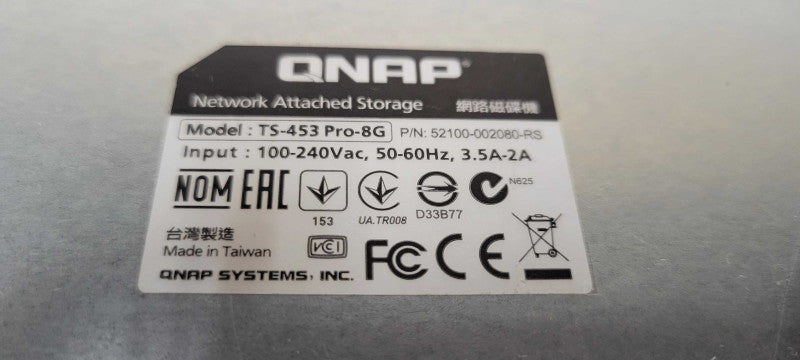 QNAP TS-453 Pro-8G 4-Bay NAS, No Caddies & HDD, READ _