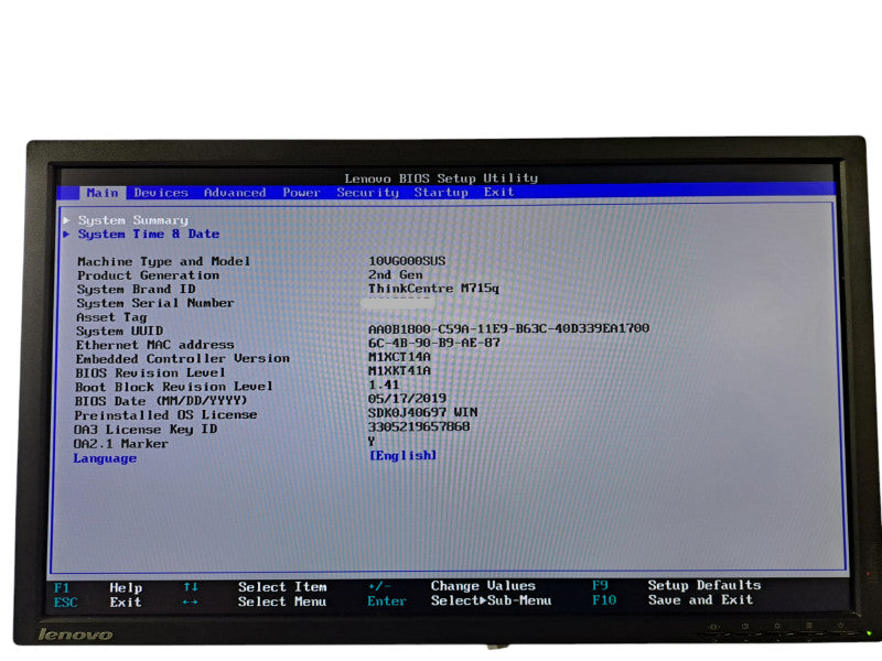 Lenovo M715q USFF | Ryzen 5 PRO 2400GE @3.2GHz, 16GB DDR4, 256GB NVMe, 90W AC
