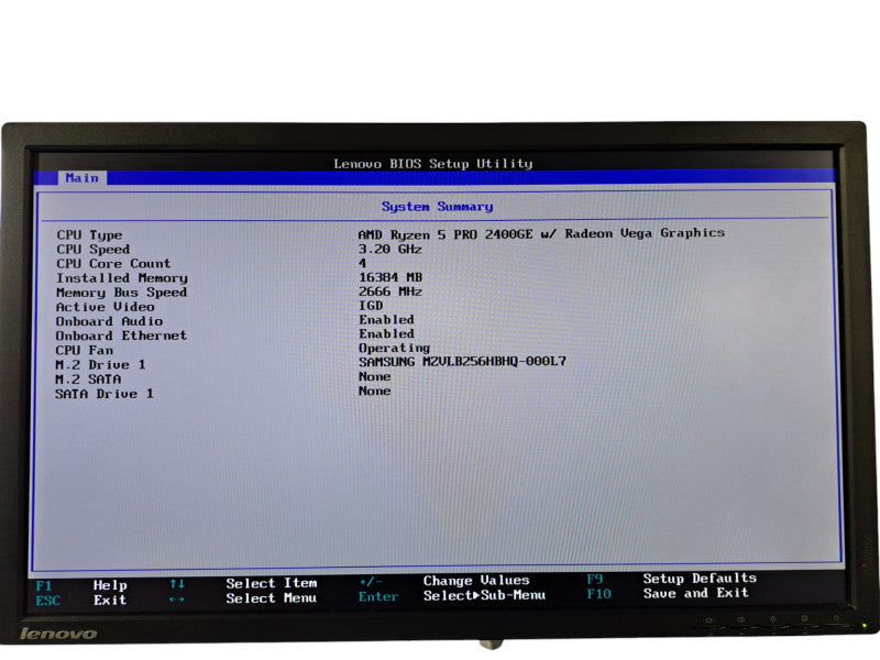 Lenovo M715q USFF | Ryzen 5 PRO 2400GE @3.2GHz, 16GB DDR4, 256GB NVMe, 90W AC