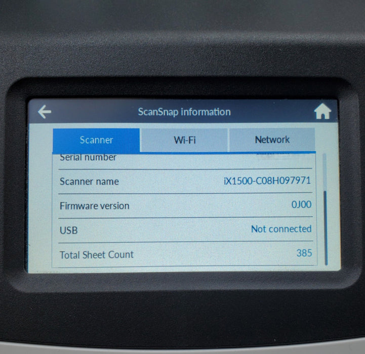 Fujitsu iX1500 ScanSnap Document Scanner