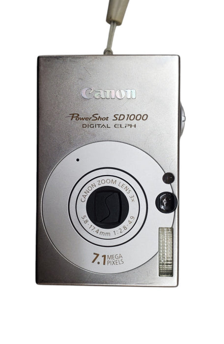 Canon PowerShot SD1000 7.1MP Digital Camera + Battery/Battery Charger