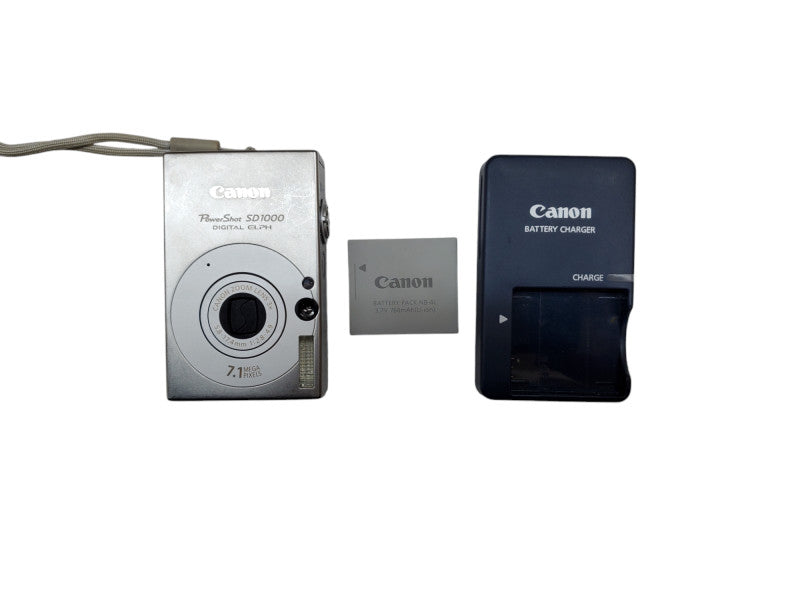 Canon PowerShot SD1000 7.1MP Digital Camera + Battery/Battery Charger