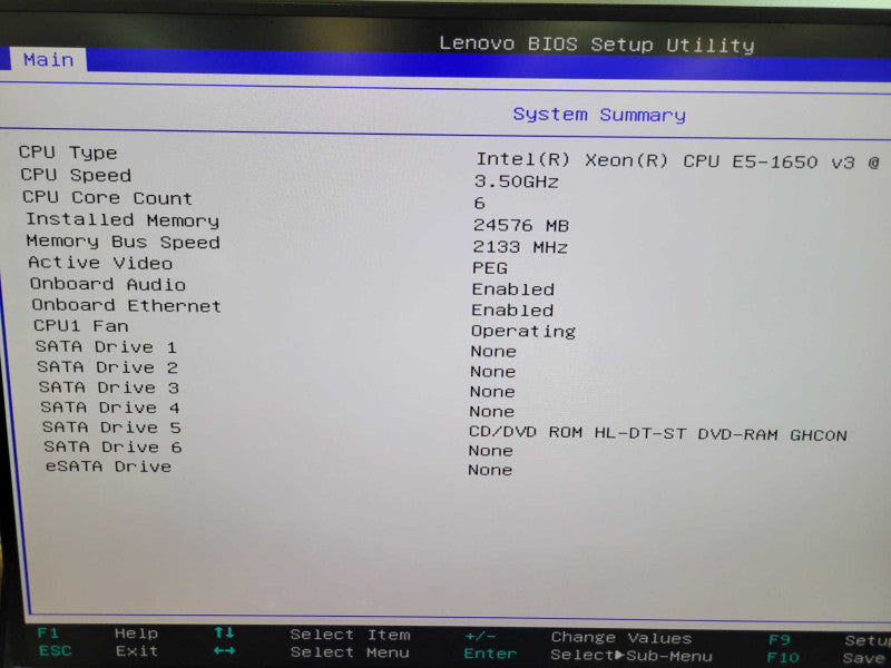 Lenovo P500 - Xeon E5-1650 v3 24GB DDR4 NO HDD Quadro K2200 490W PSU %