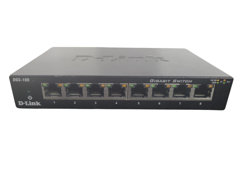 D-LINK DGS-108 8 Ports Gigabit Ethernet Switch !