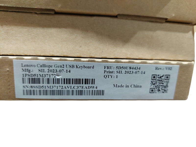 Lenovo Calliope USB Keyboard Gen2 Black   Q=