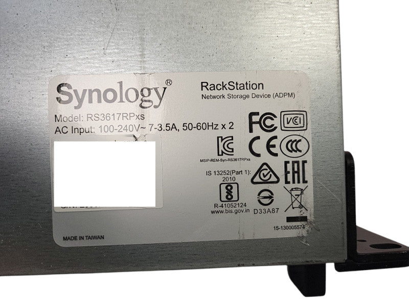 Synology RackStation RS3617RPxs 12-Bay NAS Server w/ 3x 4TB SATA HDD 2x PSU $