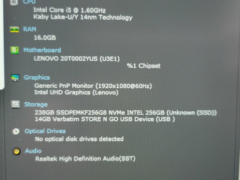 Lenovo ThinkPad T14s i5-10210U 16GB DDR4 256GB SSD  β Lap200