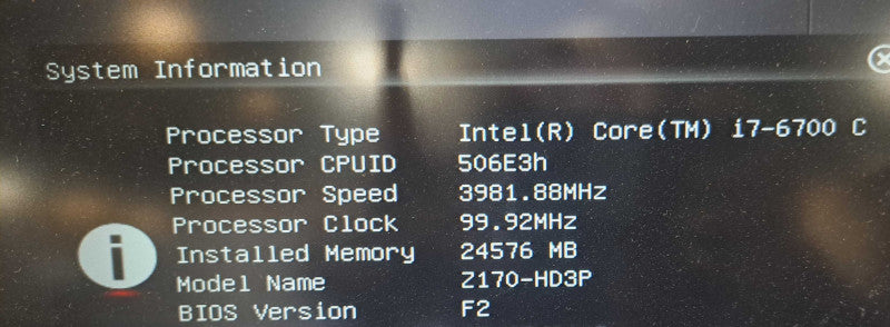 Custom PC i7-6700 CPU| 24GB RAM|No HD|GA-Z170-HD3P|GT730 GPU|