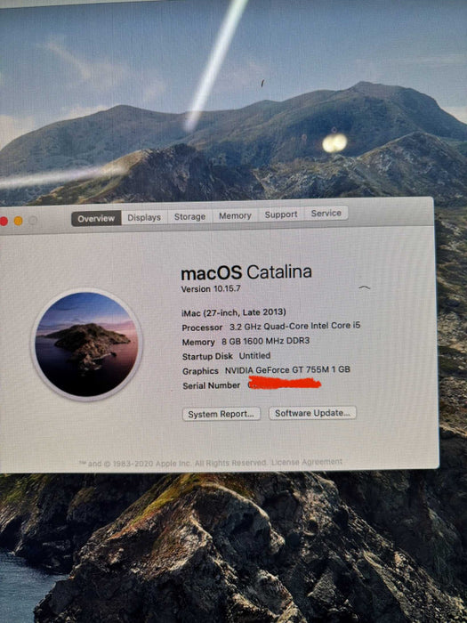 Apple iMac 27" Late 2013 Quad-Core i5 3.2GHz GT 755M 8GB RAM 1TB HDD READ!